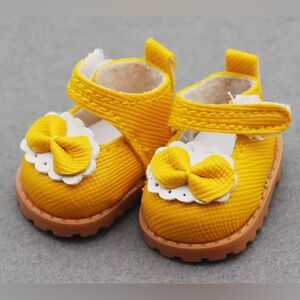 Yellow Bow Labubu Shoes
